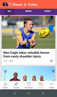 AFLW Official App android App screenshot 0